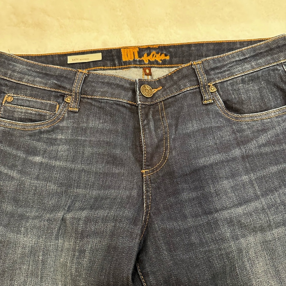 Kut from the Kloth Dark Blue Boyfriend Jeans - Picture 4 of 12